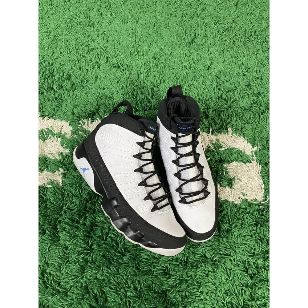 Jordan Retro 9 Men’s Basketball Shoes - White/Black/Blue